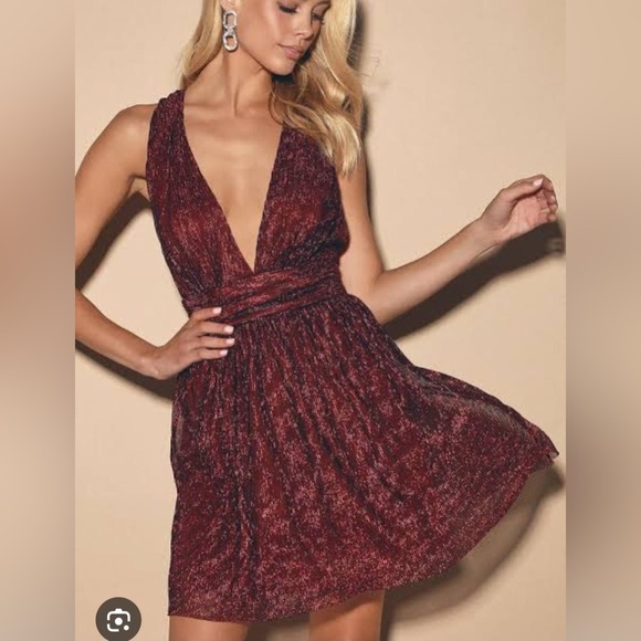 Lulu's Burgundy Backless Dress - Picture 7 of 13